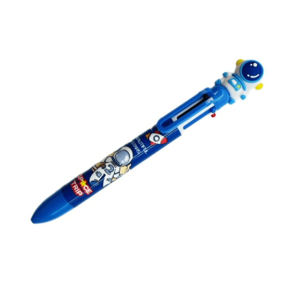 6 In 1 Spaceman Character Multicoloured Ballpoint Pen - Blue 15355