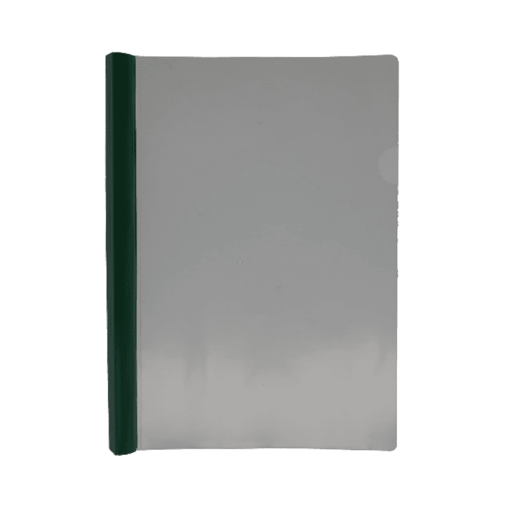 Hua Jie PP 19C A4 Clear File With Sliding Bar 23mm Spine - Green
