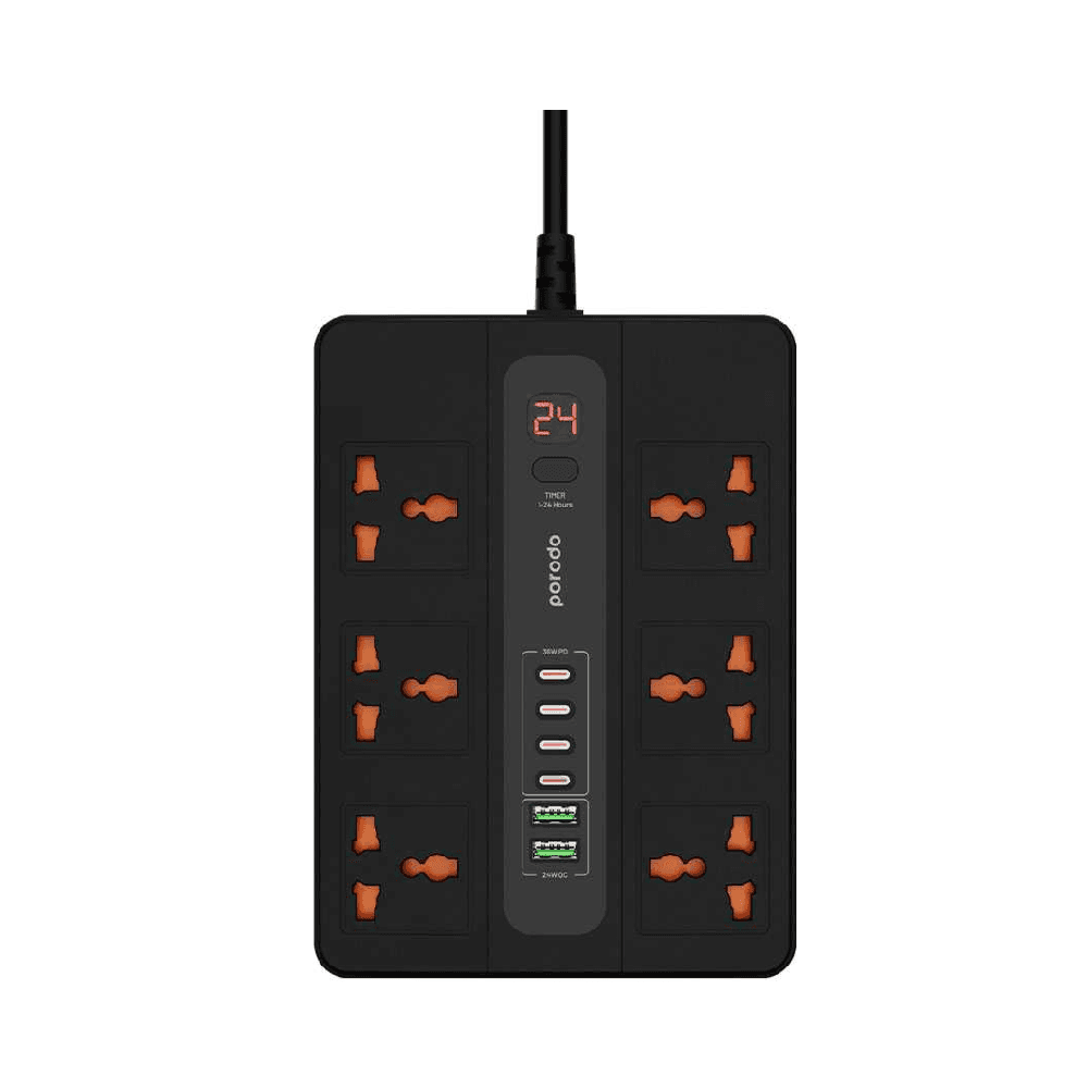 Porodo Multi-Port Super Hub 4 USB-C 2 USB-A 3m