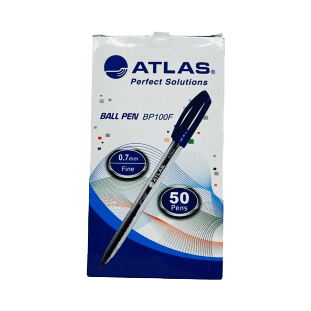 Atlas Box of Ballpoint Pen 0.7mm Fine 50 Pcs - Blue 1852