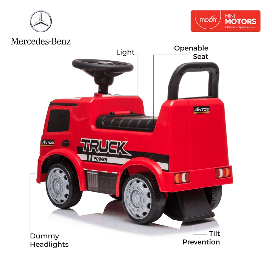 Moon Mercedes Benz Truck Licensed Foot To Floor Ride On (Red)