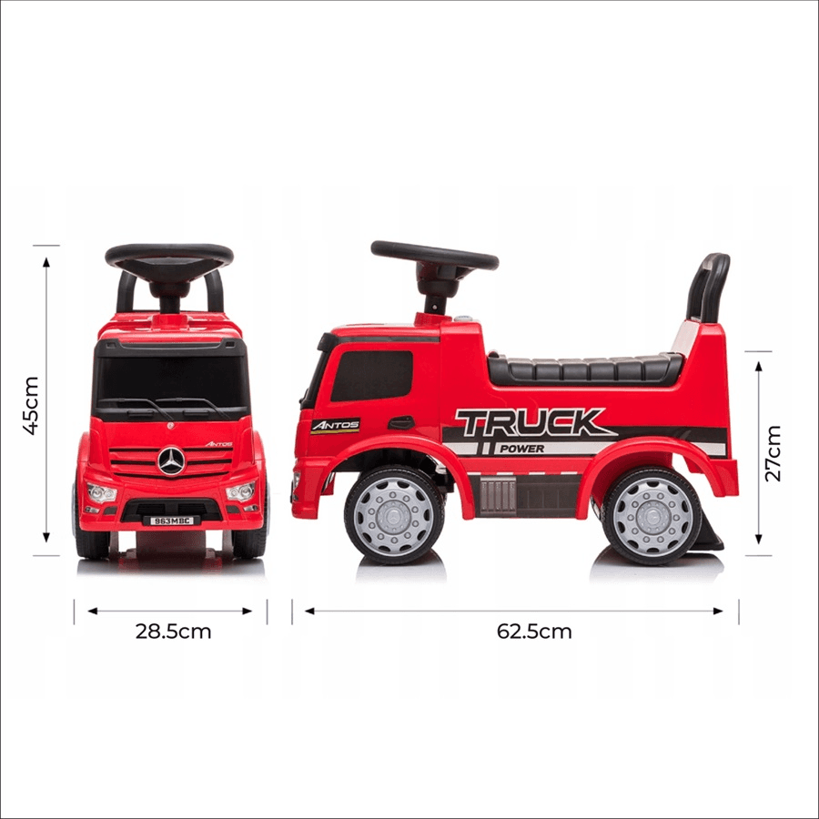 Moon Mercedes Benz Truck Licensed Foot To Floor Ride On (Red)