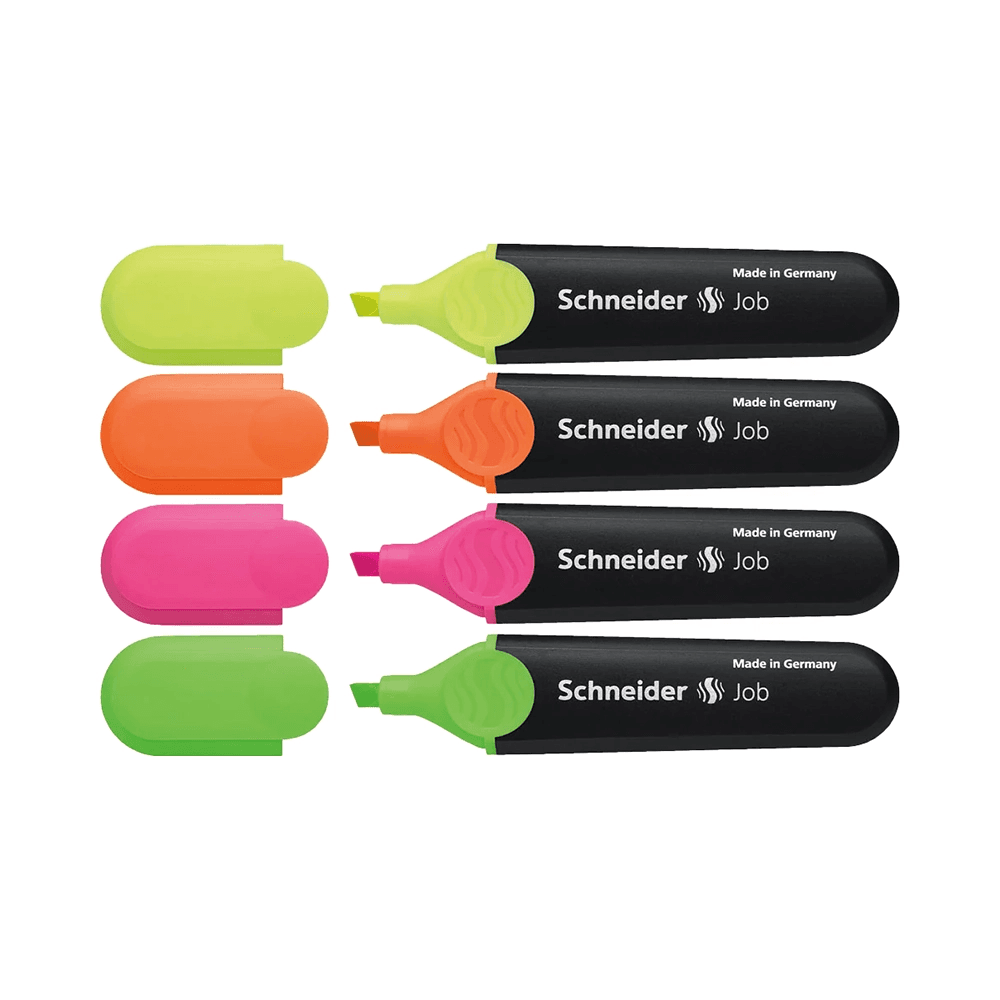 Schneider Job Assorted Wallet Highlighter 4Pcs   