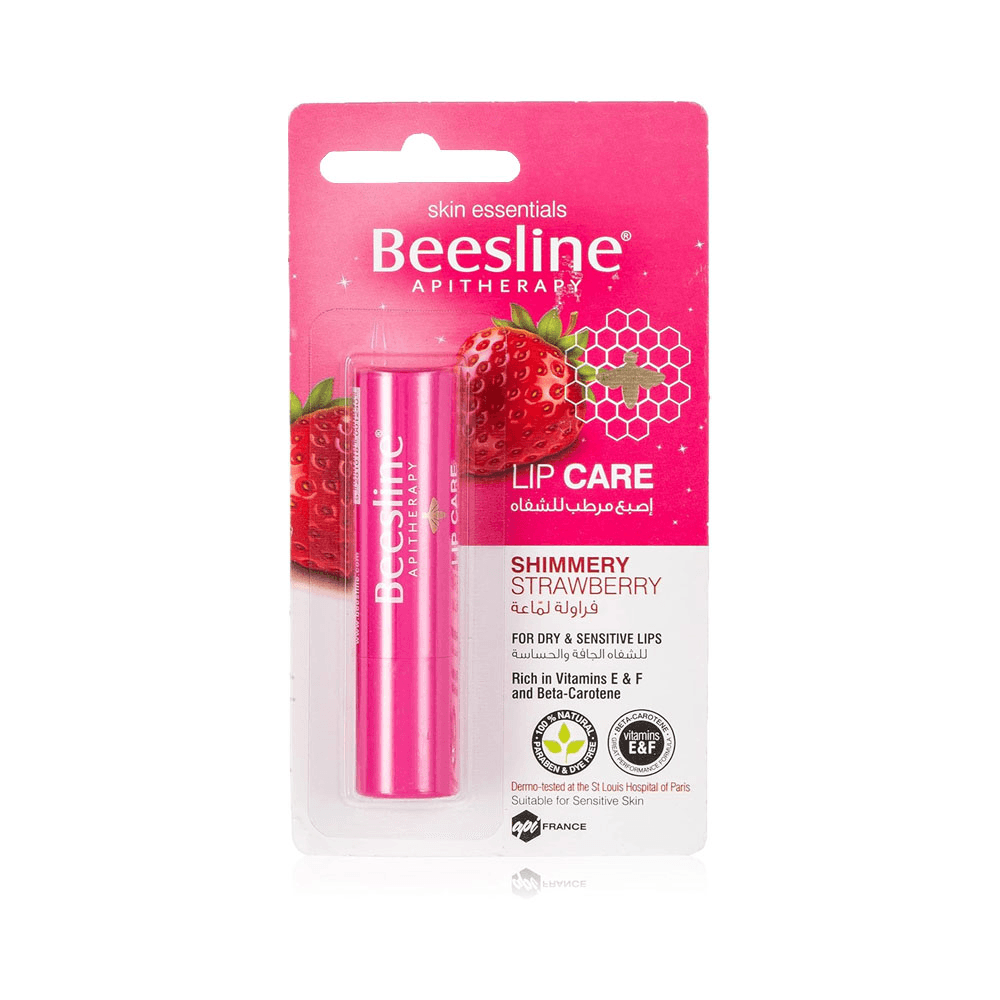 Beesline Shimmery Strawberry Lip Care Balm