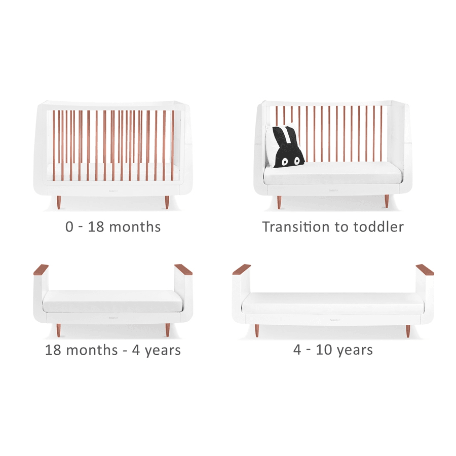 Snuzkot Skandi Cot Bed (Rose Gold)