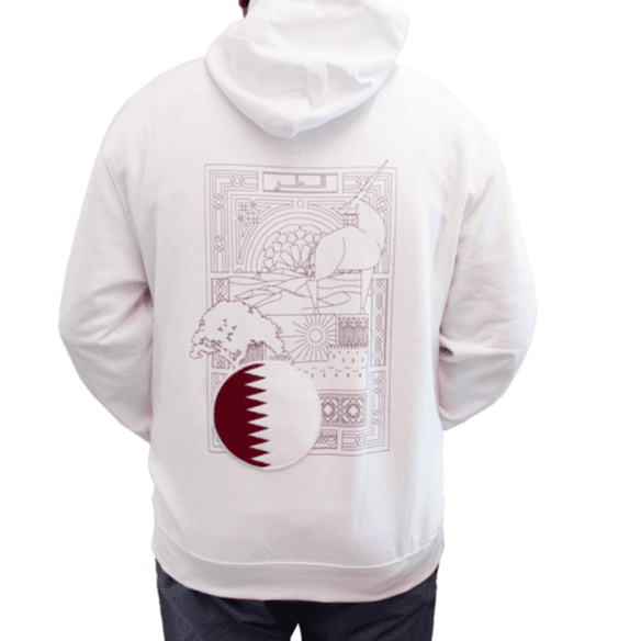 Qatar National Day White Hoodie - 3Xl Size