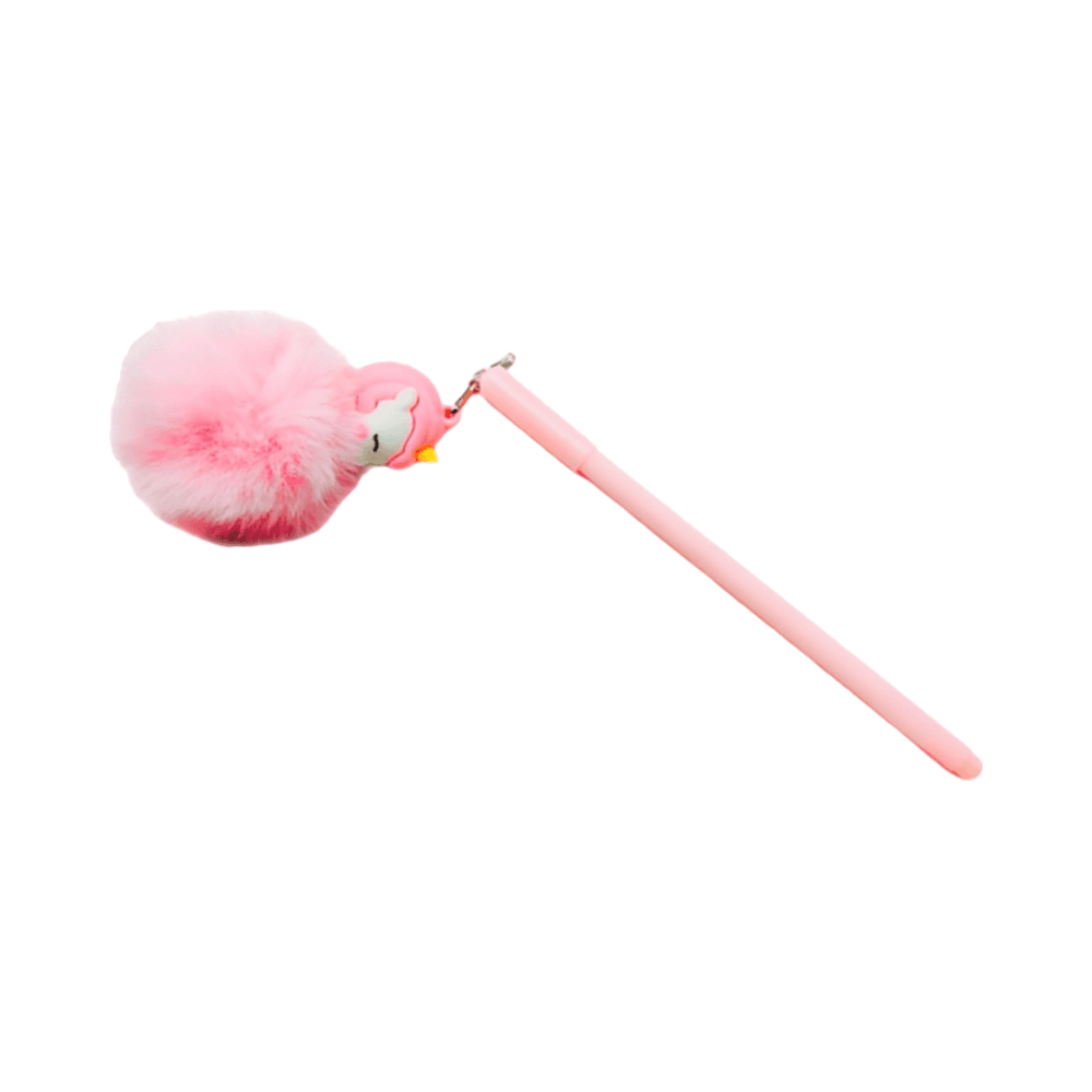 Blue Ballpoint Pen Unicorn Pom Pom Outside 0.5mm - Pink 15776
