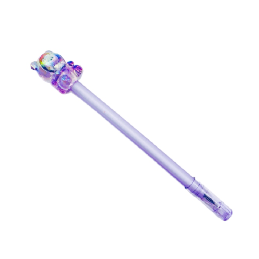 Teddy Bear Crystal Ballpoint Pen - Purple 15932