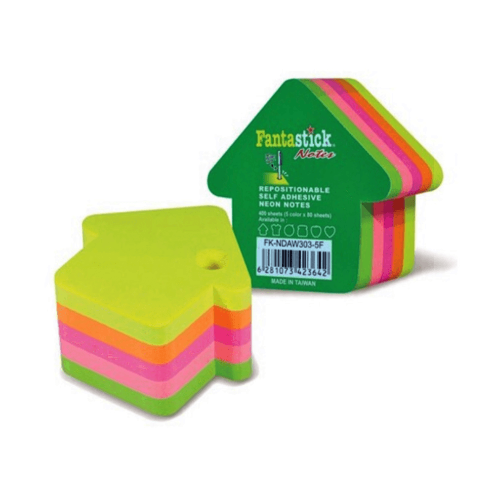 Fantastick Arrow Shape Sticky Notes With Pen Holder 5 Assorted Colors 80 Sheets SEHO06