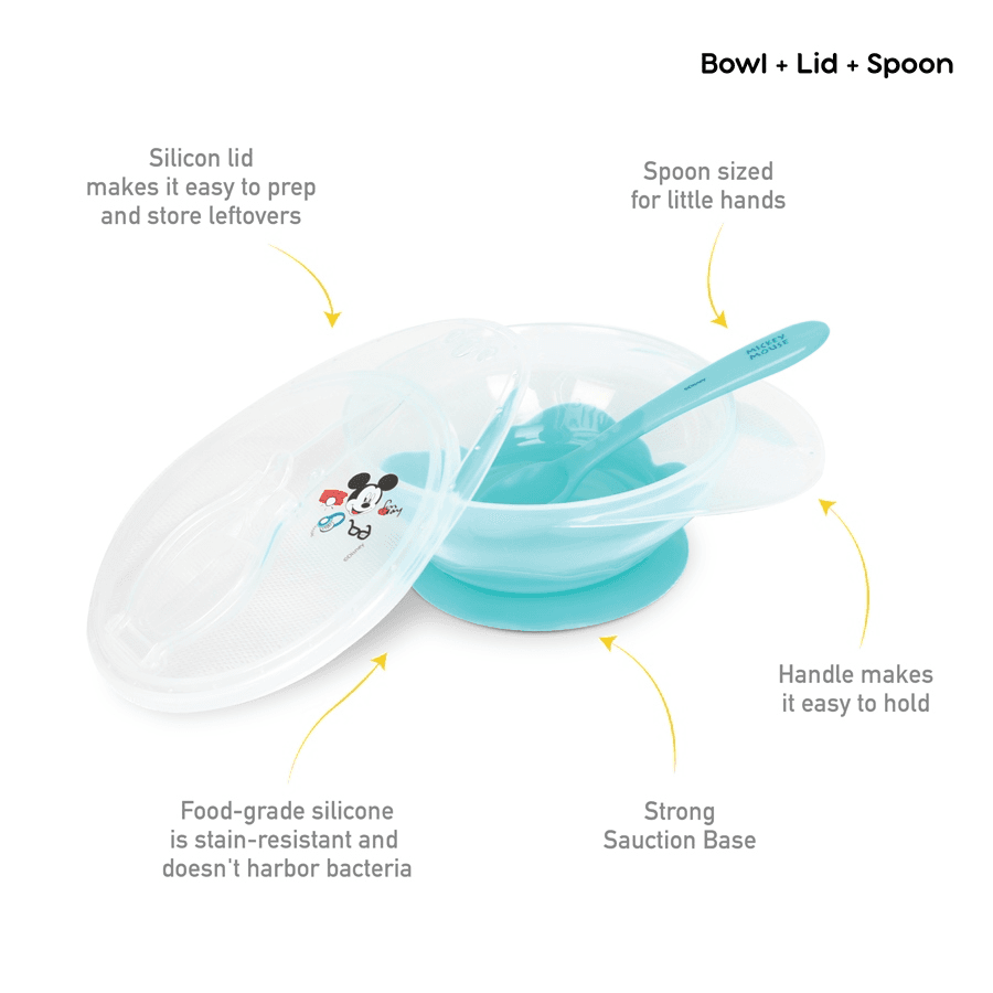 Disney Baby Bowl And Spoon Feeding Set Mickey (Blue)