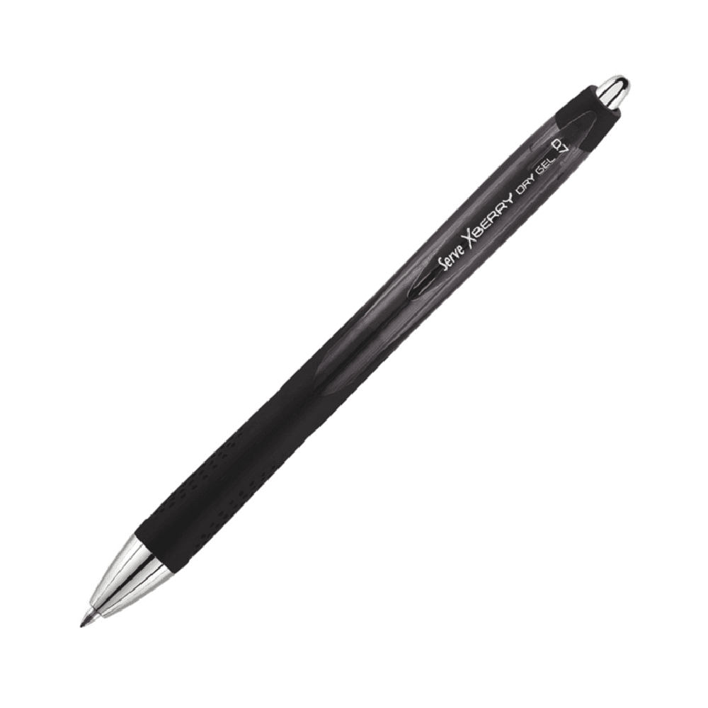 Serve Xberry 0.7mm Dry Gel Ball Pen 12Pcs - Black 