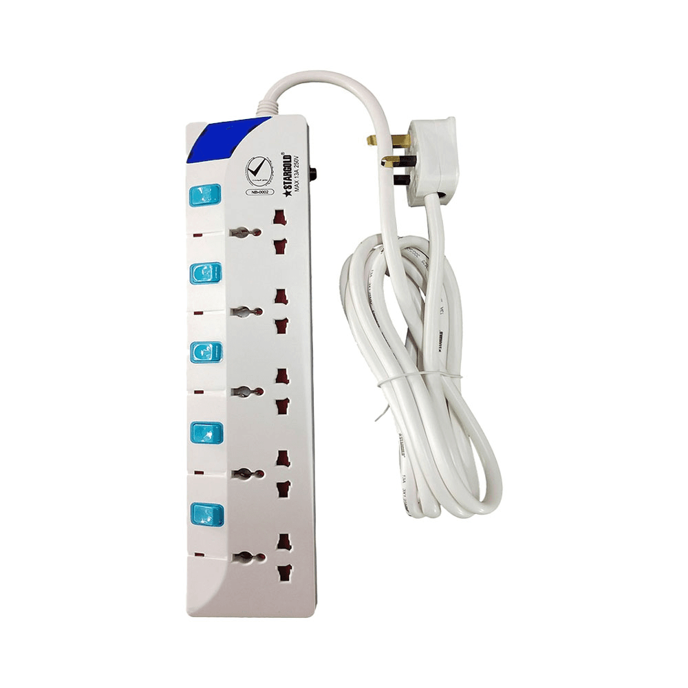 Stargold Heavy Duty Power Extension Cord 5 Ways 3 Meter