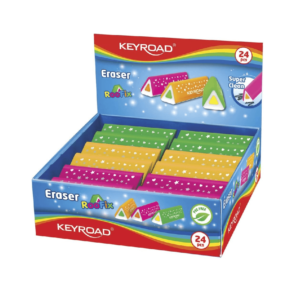 Keyroad Triangle Eraser 24Pcs Kr971814