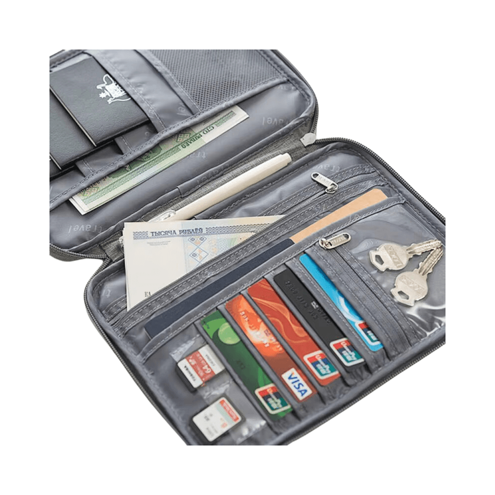 Passport Holders Credit Card Organizer - L (Grey)