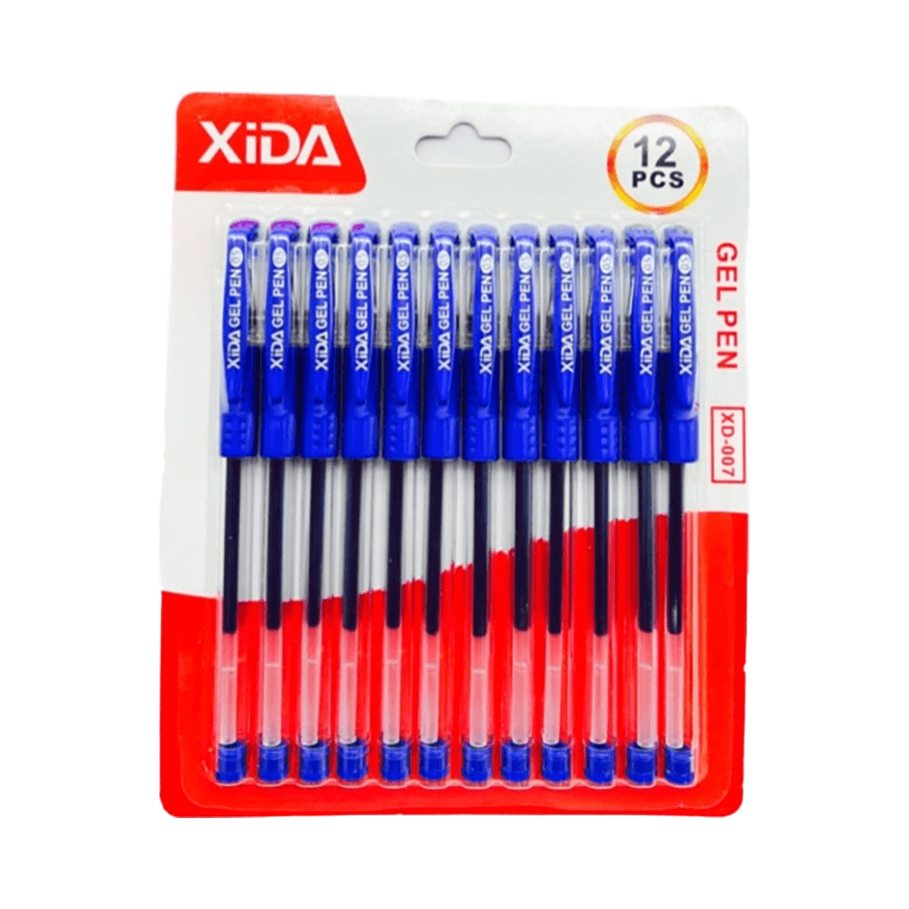 Xida 0.5mm Gel Pen 12Pcs - Blue 12498