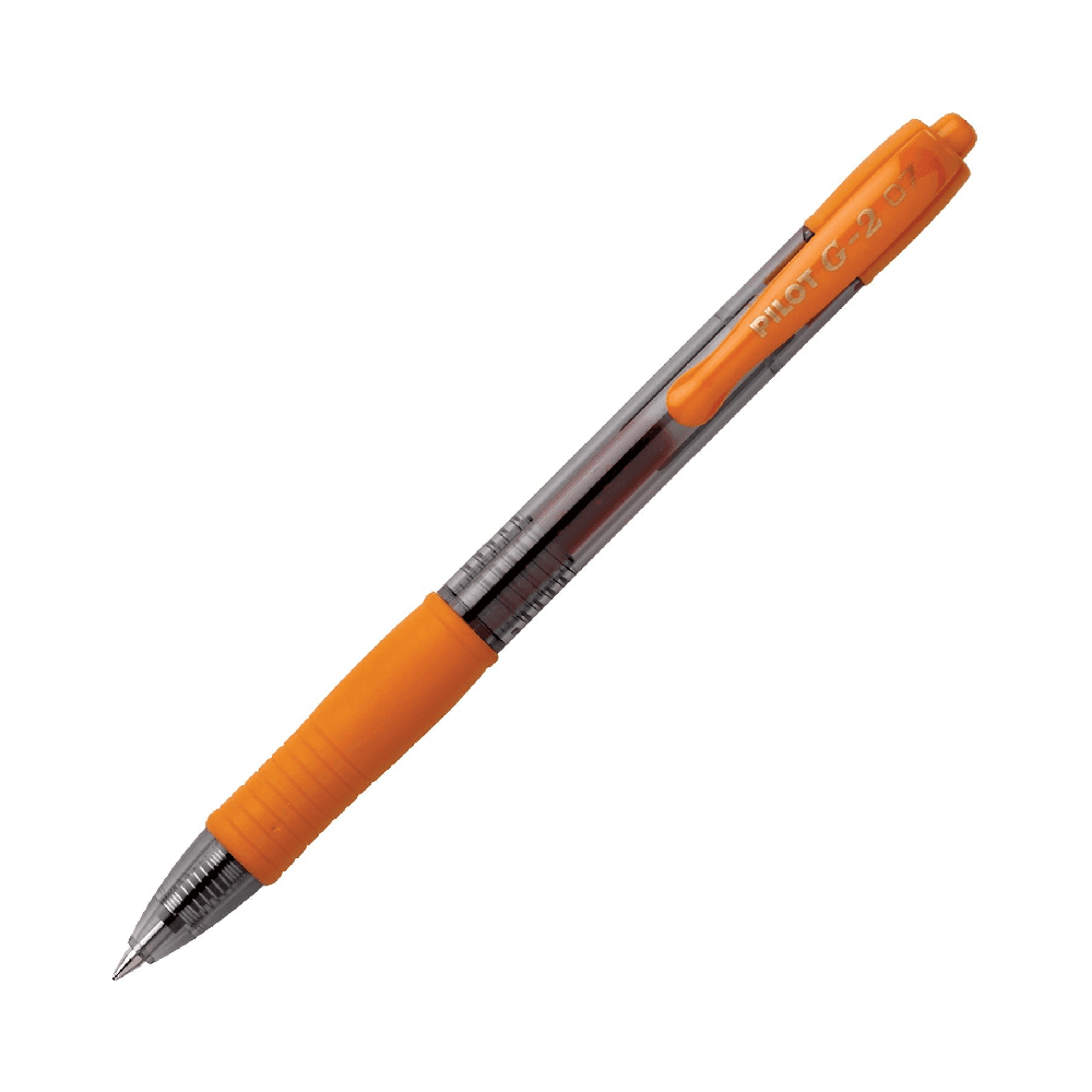 Pilot G-2 0.7mm Gel Roller Ballpoint Pen - Orange 12076