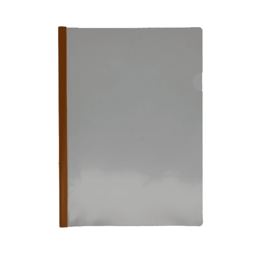 Clear A4 PP 6mm File With Sliding Bar - Orange