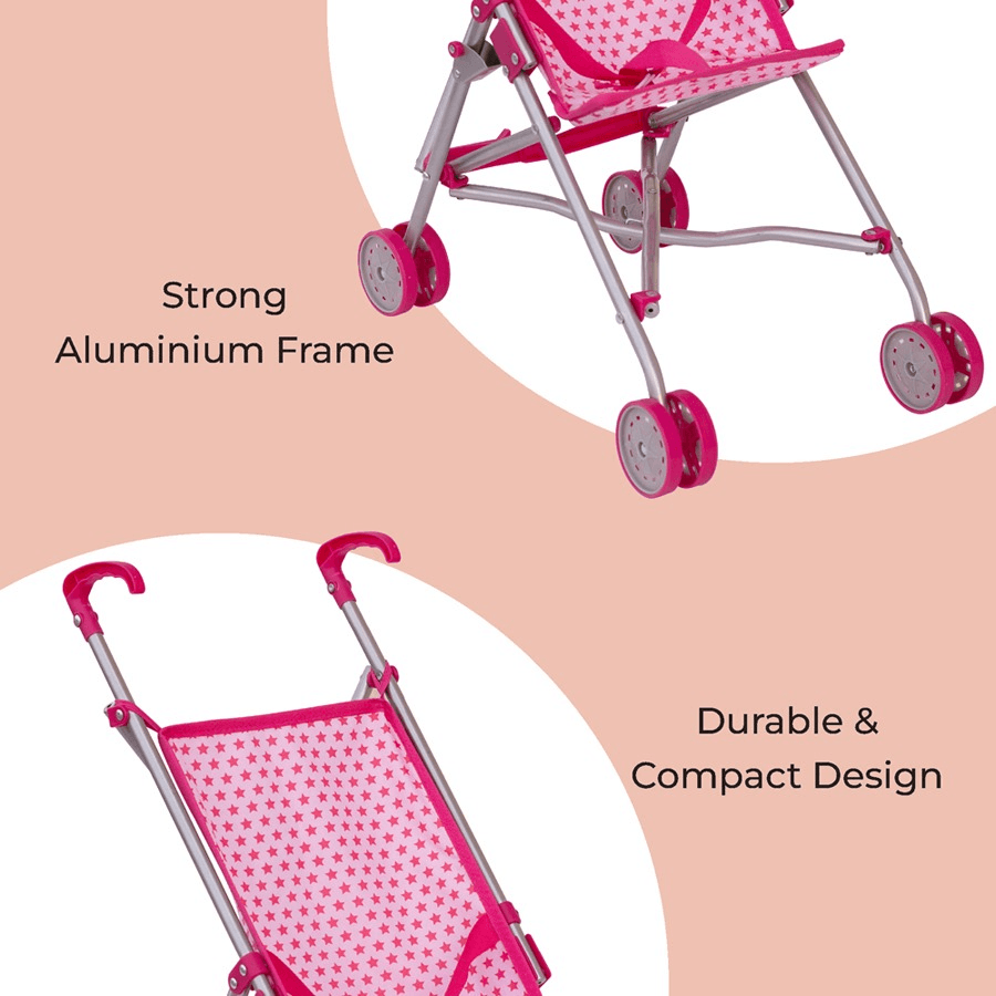 Moon Baby Doll Buggy Pretend To Play (Pink)