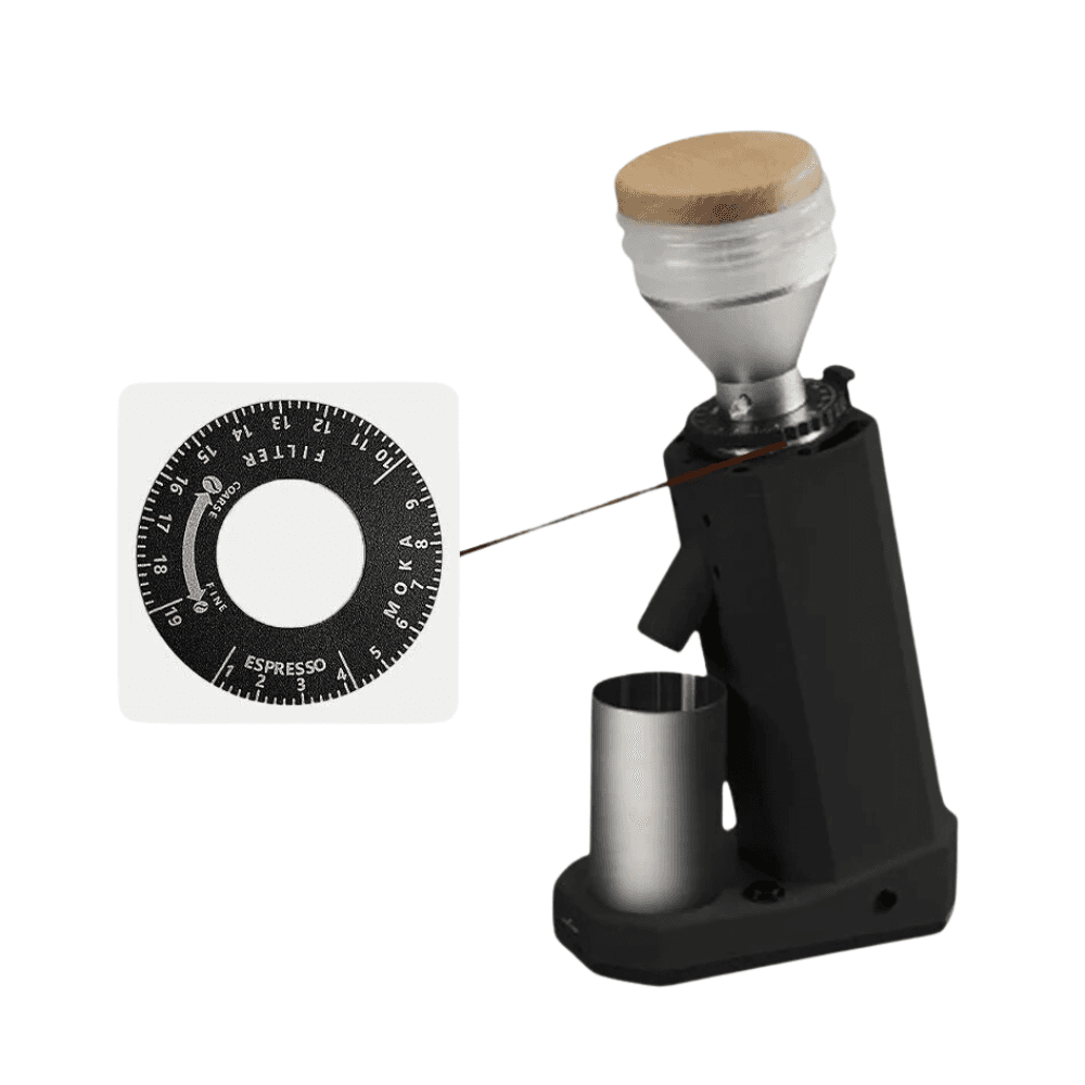 Macnoa Coffee Titanium Burr Grinder with Optimal Control Over Grind Size