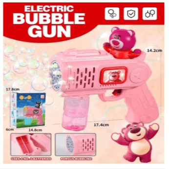 Strawberry  Bear Electric Bubble Gun 