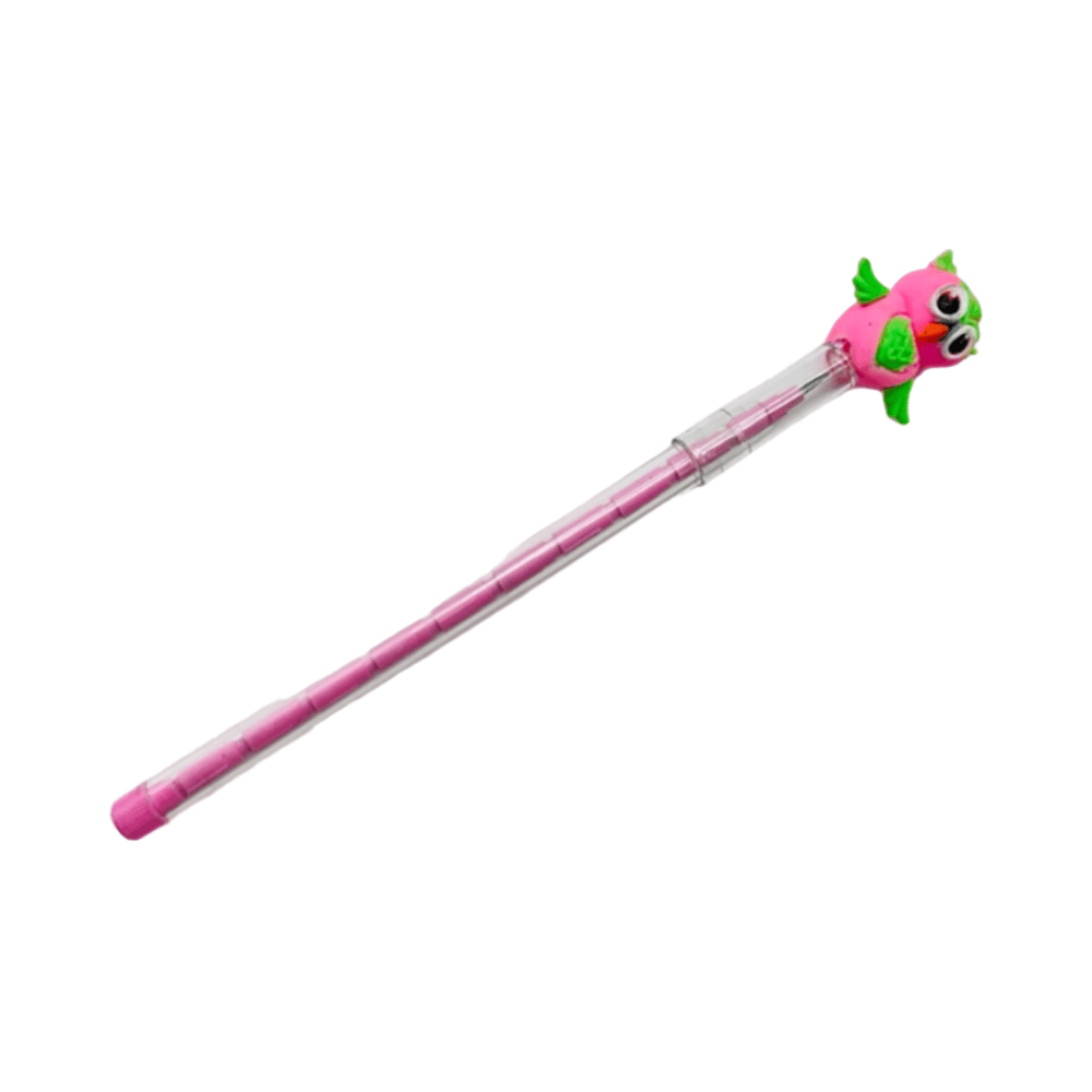Cute Little Owl Push Pencil Head - Pink 15719