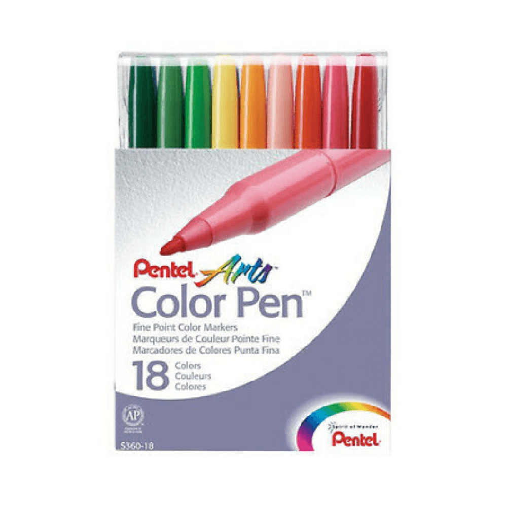 Pentel Color Pen Set 1 Pack 18Pcs S360