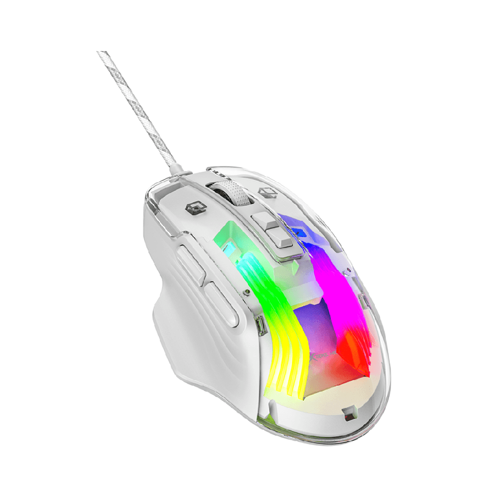 إكسترايك فأرة ألعاب RGB GM-319 بدقة 6400 نقطة في الانش بيضاء