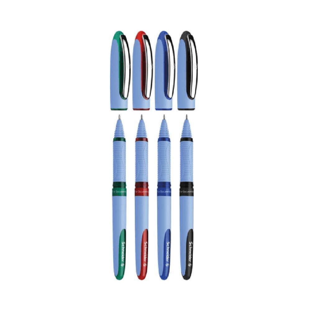 Schneider One Hybrid Rollerball Pen N 05 - Assorted Colors 4Pcs