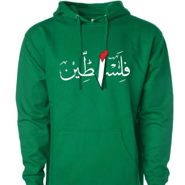 Palestine Hoodie - Grass Green - For Kids And Adults