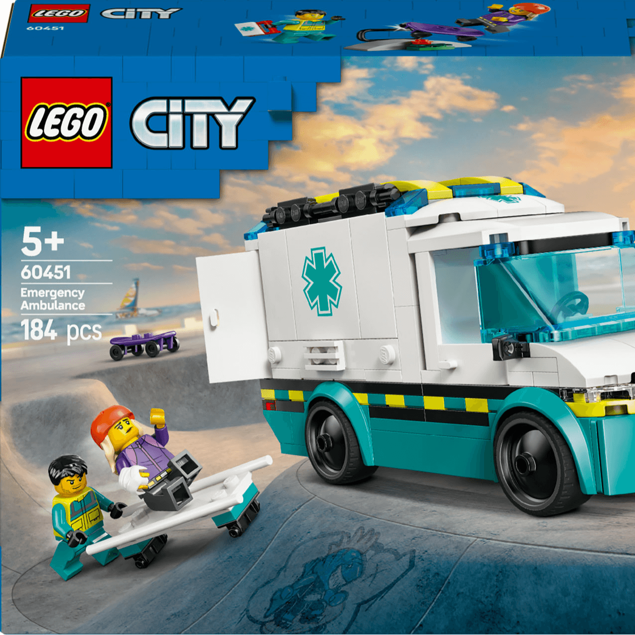 LEGO 60451 City Emergency Ambulance Building Set 184Pcs