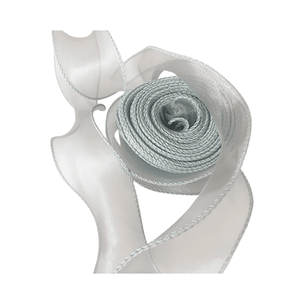 Wired Organza Ribbon 10yards - Silver