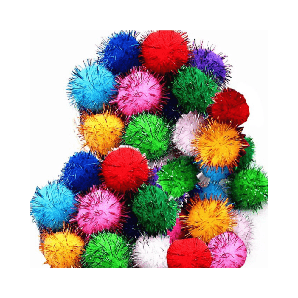 Glitter Cotton Ball Mix Color 