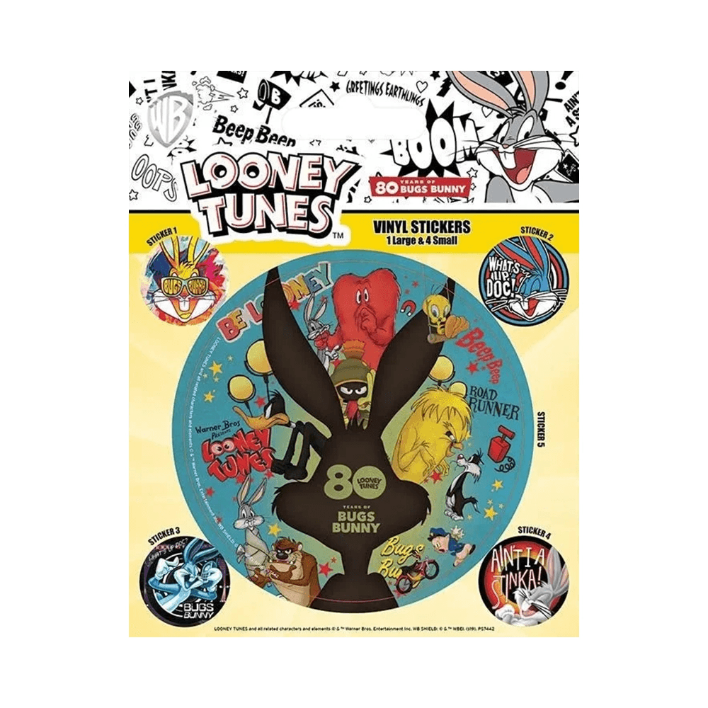 Looney Tunes Bugs Bunny 80th Anniversary Vinyl Sticker Pack