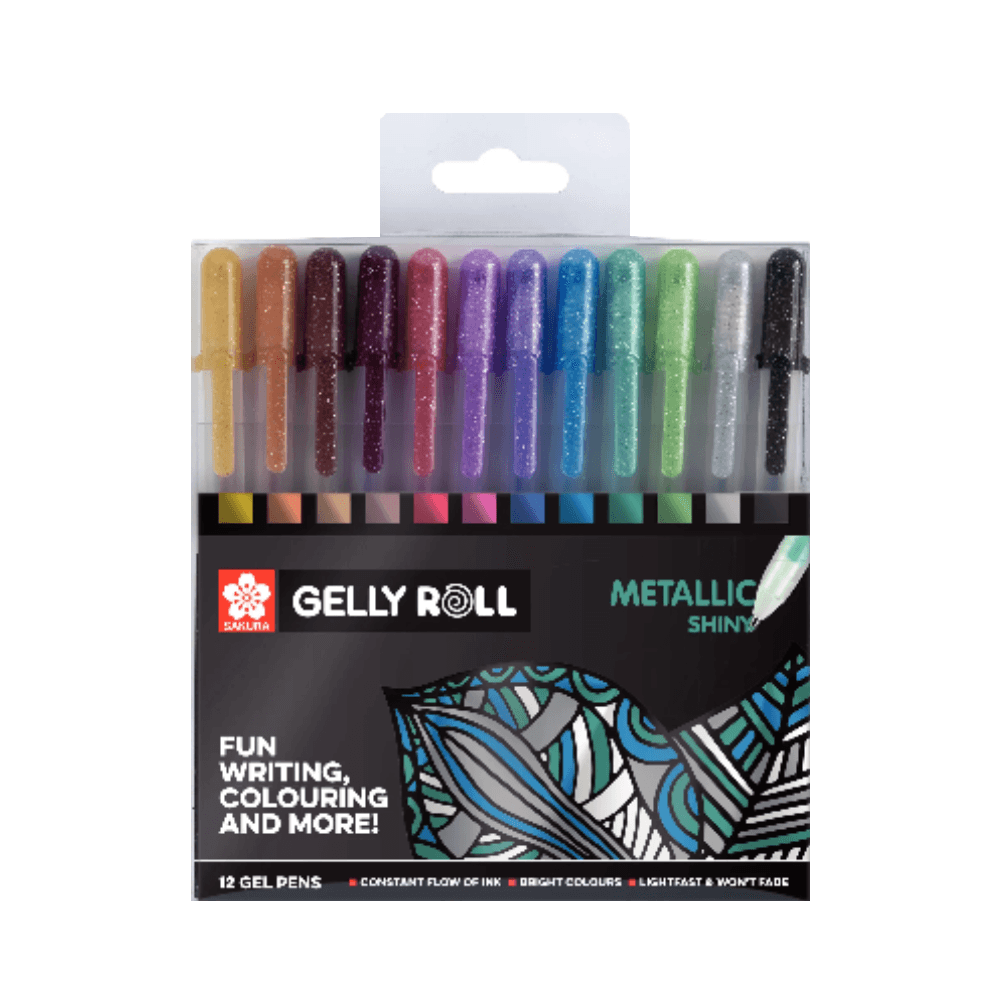 Gelly Roll Mettalic Pen Set 12Pcs