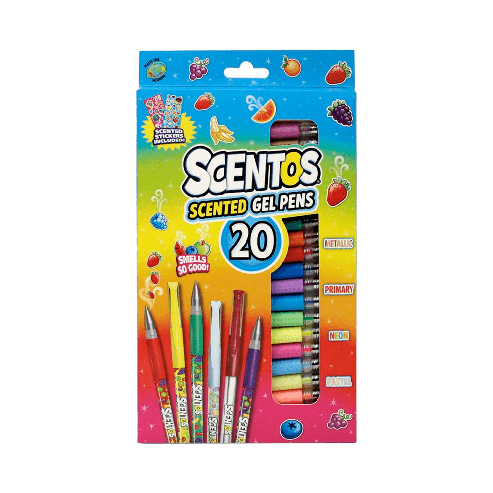 Scentos Scented Gel Pens Pack 20Pcs With Sticker Sheets 2Pcs
