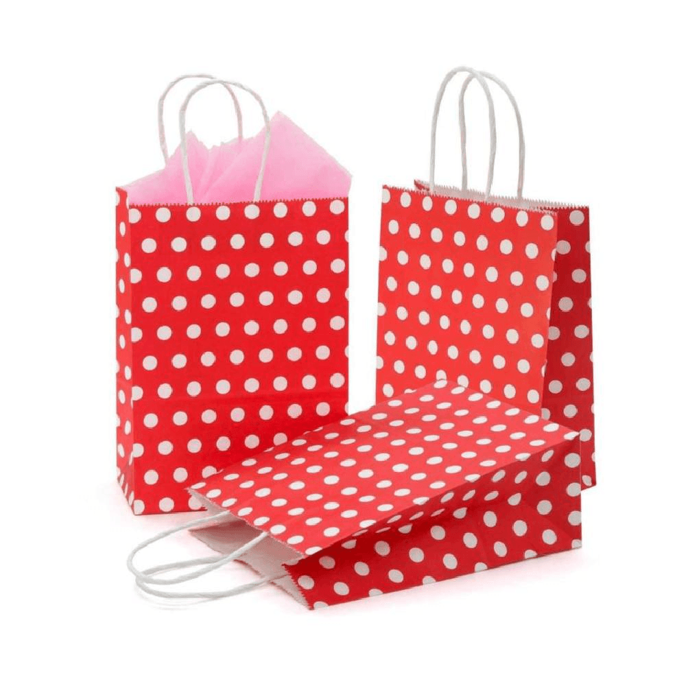 Polka Dots Bag Mini 12Pcs - Red 