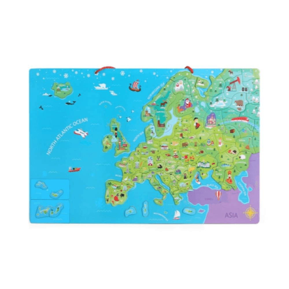 Interactive Learning Magnetic Europe Map Puzzle Game