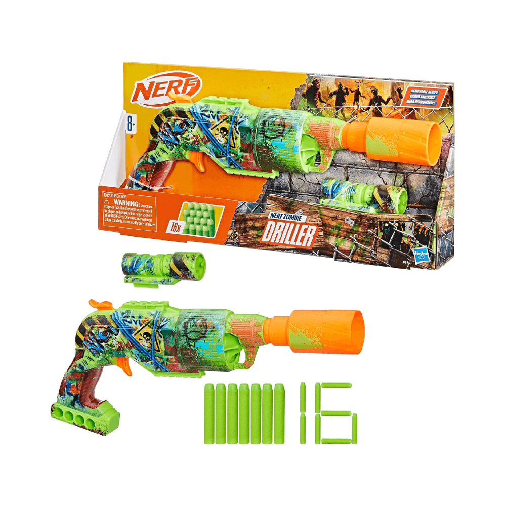 Nerf Zombie Driller Blaster with Rotating Barrel Action