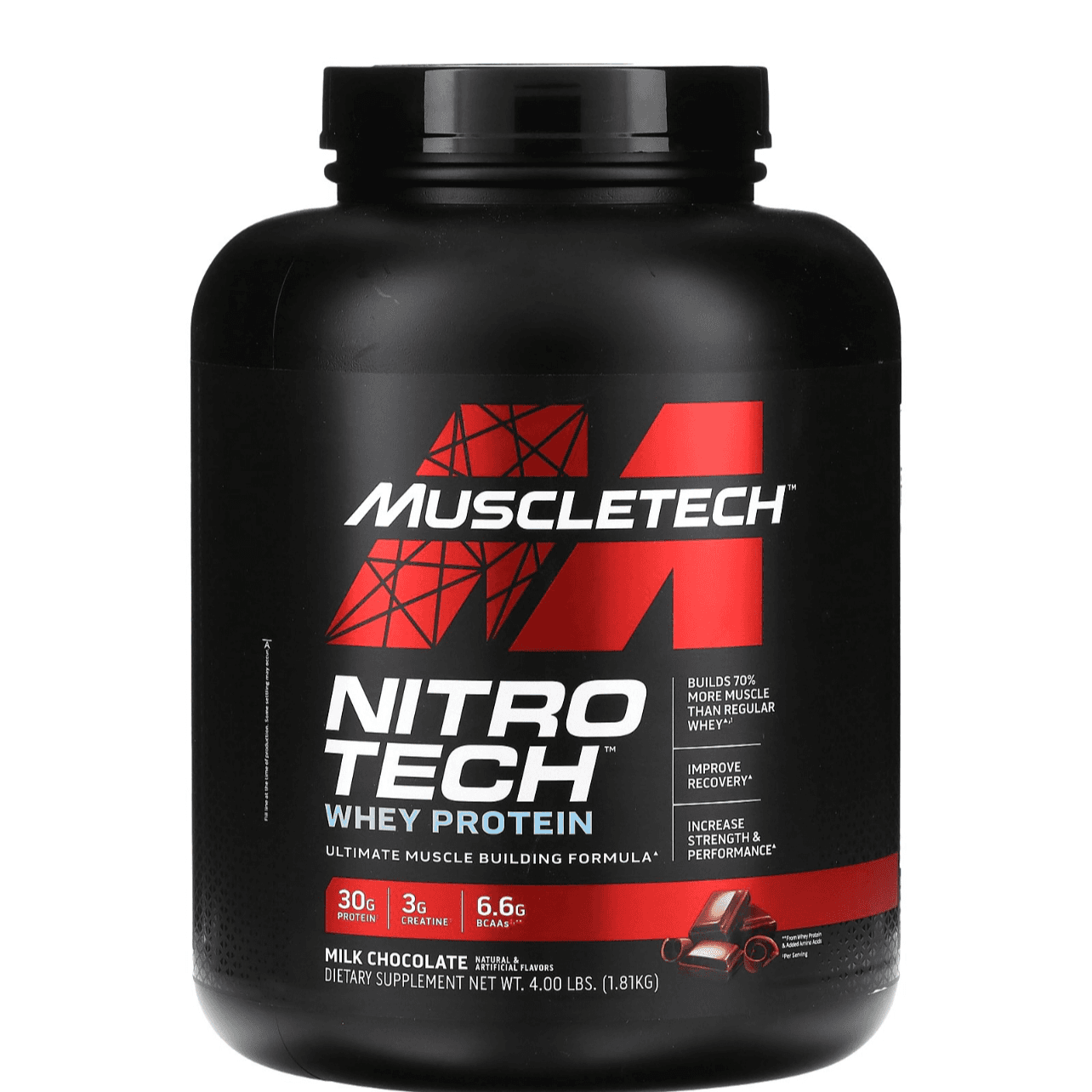 Muscletech, Nitrotech Whey Protein, 4 Lb, Milk Chocolate