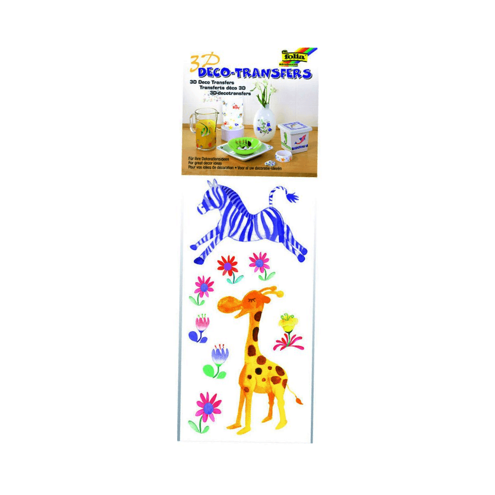 Folia 3D Deco Zebra Transfers Stickers 19105