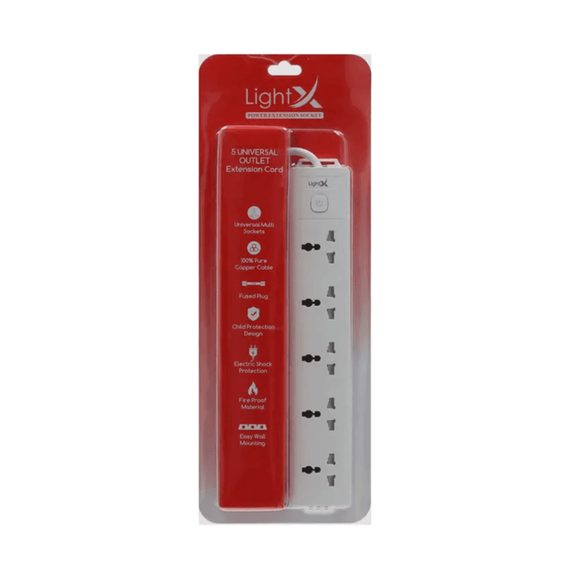 Lightx Power Extension 3M & 5 Socket