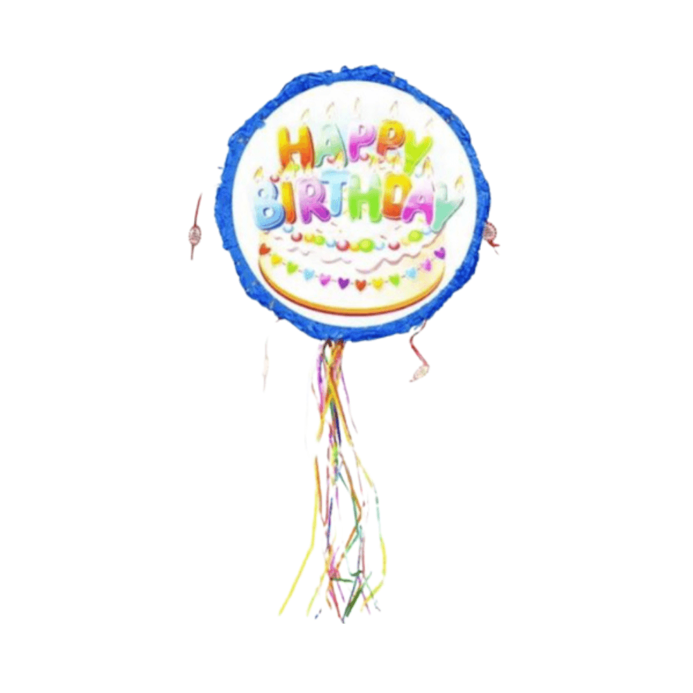 Happy Birthday Pinata - Dark Blue