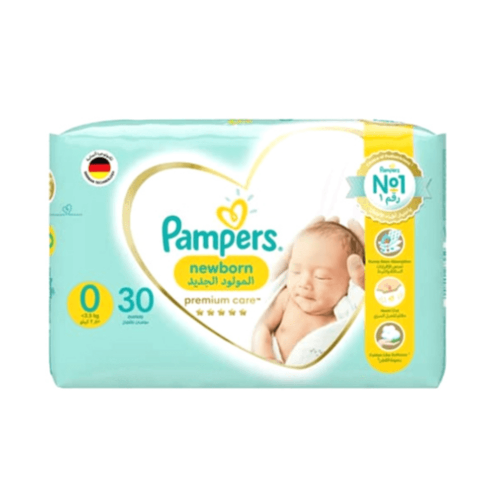 Pampers Premium Care Baby Diapers Size 0 2.5kg 30Pcs
