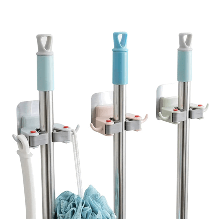 Adhesive Wall Mount Mop & Broom Holder
