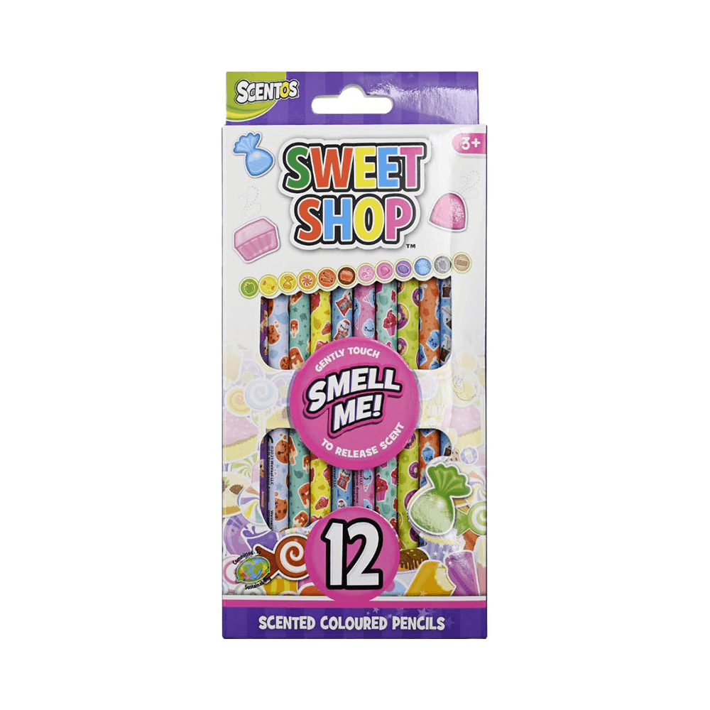 Scentos Sweet Shop Scented Colour Pencils Set 12Pcs
