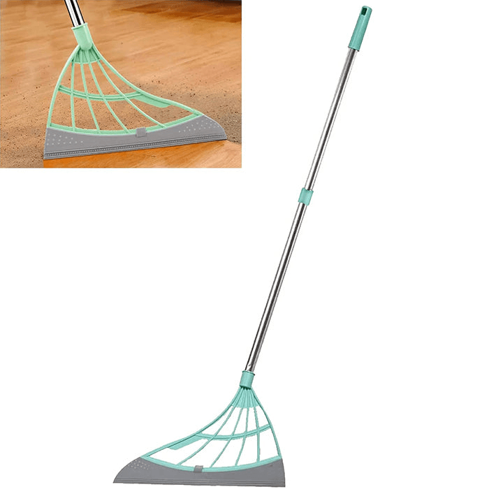 Adjustable Multifunction Magic Silicone Length Broom-Green