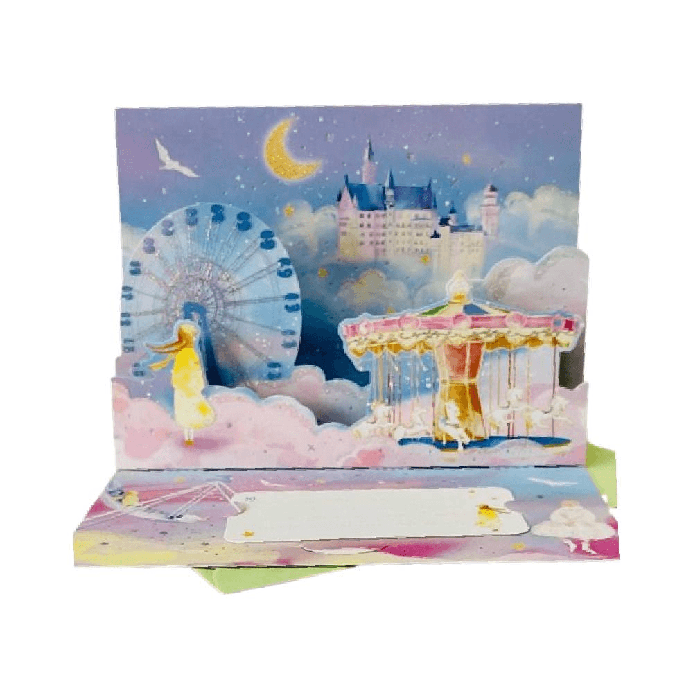 3D Dreamland Ferris Wheel Festivity Greeting Card