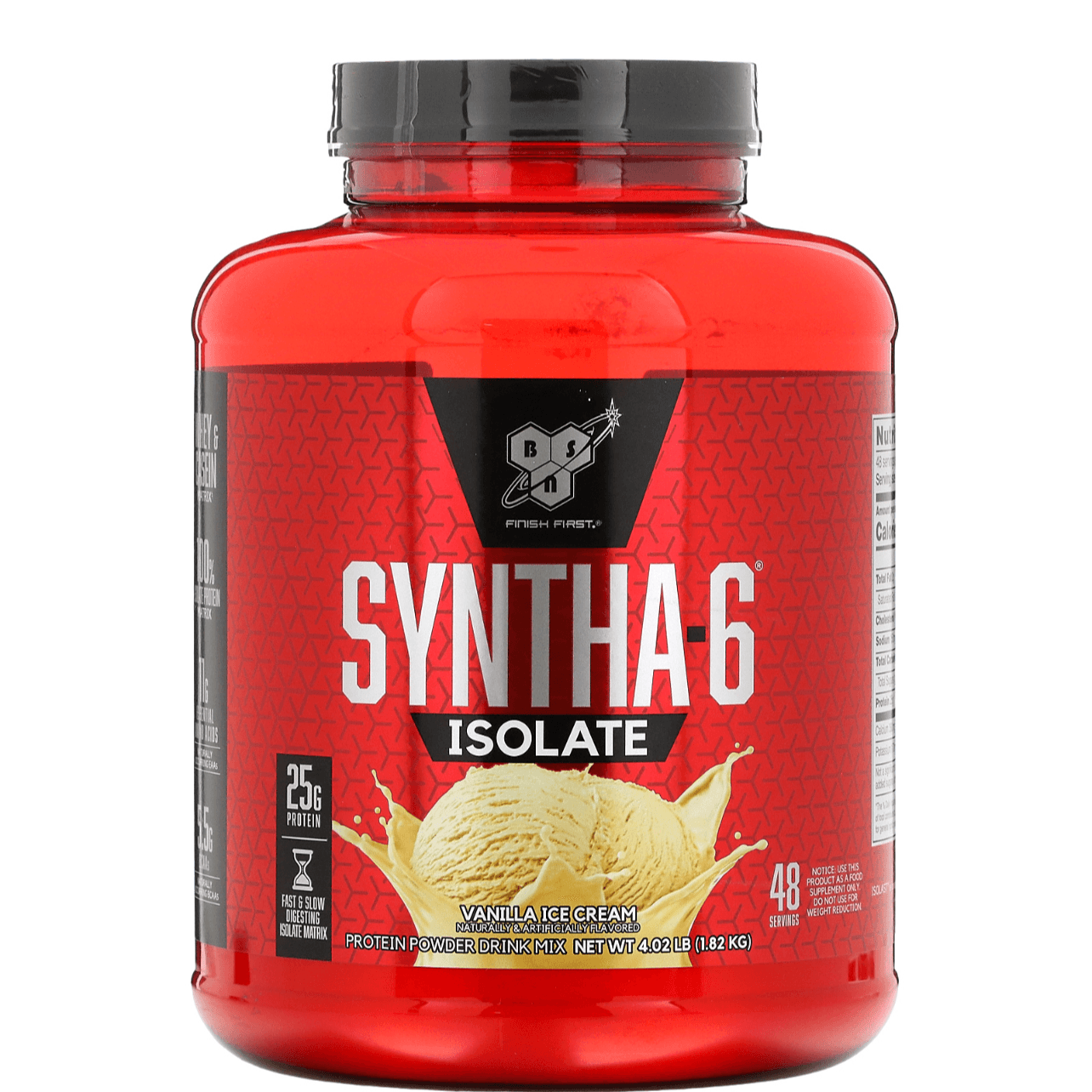 Bsn, Syntha-6 Isolate, 4.02 Lb, Vanilla Ice Cream