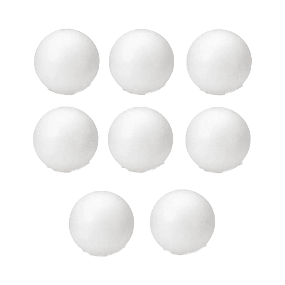 Thermocol Ball Pack Small 8Pcs  - White