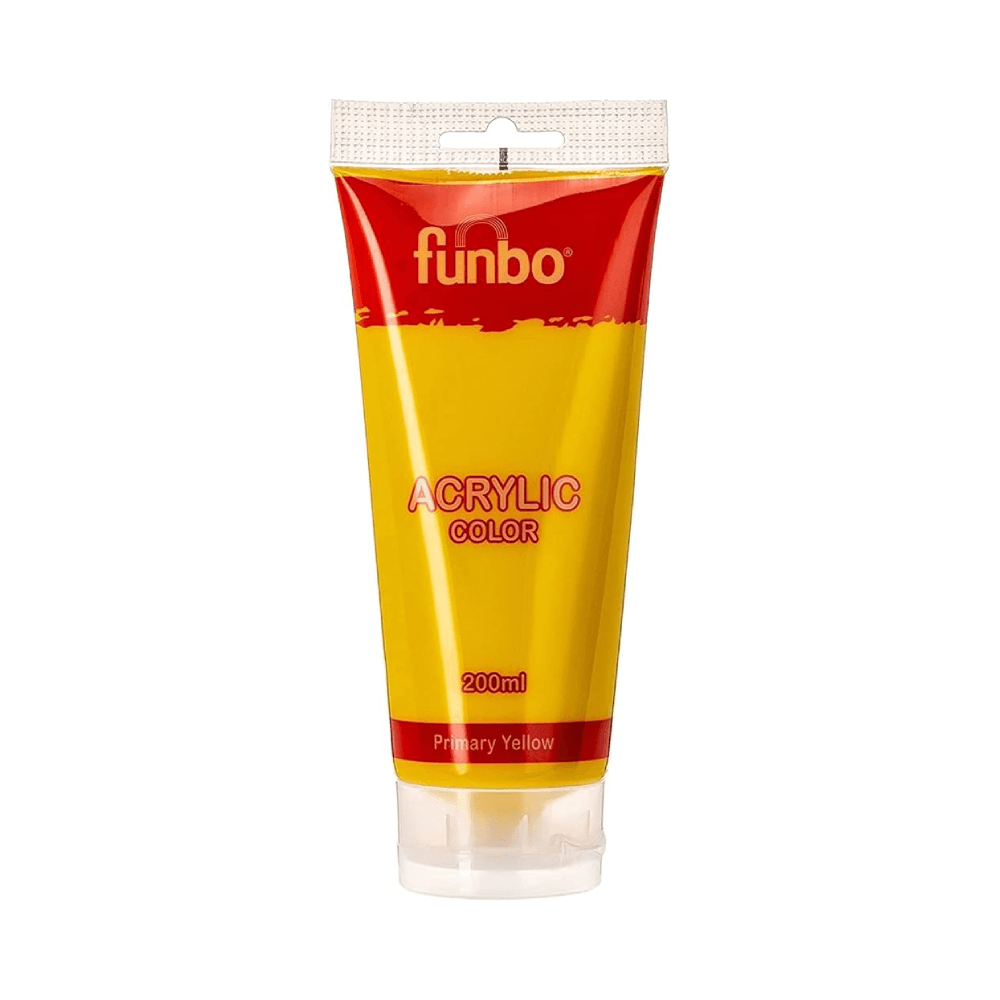 Funbo Acrylic Paint 200ml - Primary Yellow